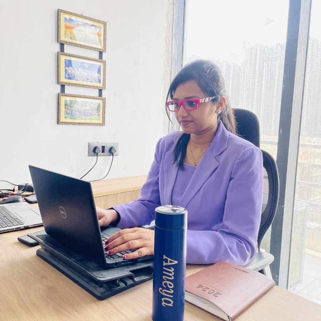 Ritika Sinha working at Ameya Innovex